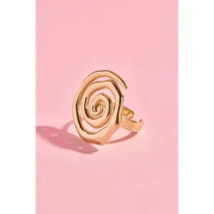 Spiral Flow Band Adjustable Stacking Rings