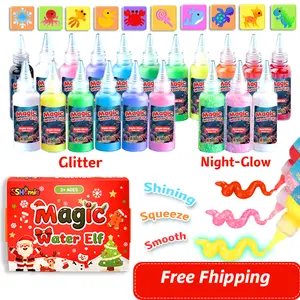 Magic Water Elf Toy Kit Squishies for Kids, sewing, 30 pcs set (gels + molds), Magic Gel Water Pets figuras Sensory Toy, Fun DIY Craft Kit, Party Favors, Birthday & Christmas Gifts for Kids Ages 4+