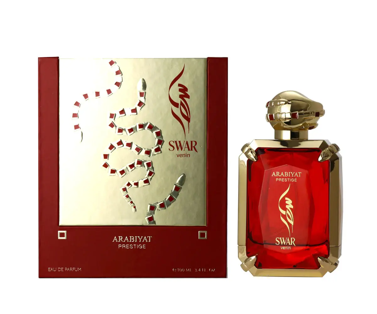 Arabiyat Swar Venin Eau de Parfum for Women, Aromatic Gourmand Perfume with Vanilla Scents, Cherry, and Woody Notes, 3.4 fl oz, Gifts for Her