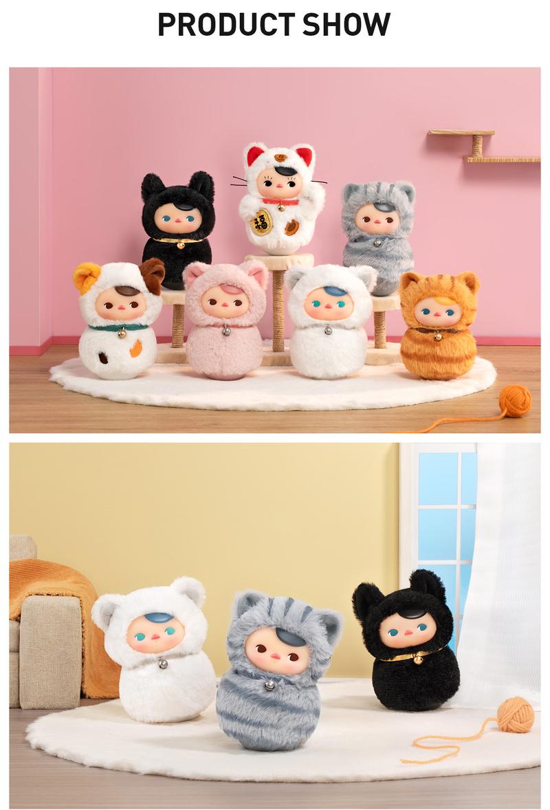 [Spanish]–PUCKY Roly-Poly Kitty Series – Muñeco de Peluche de Vinilo