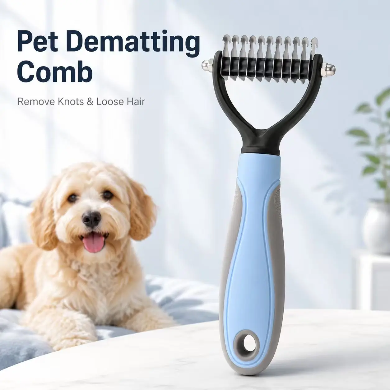 Pet Knotter Dog Grooming Hair Removal Pet ToolsHair Removal Comb Brush Double Sided Pet Supplies