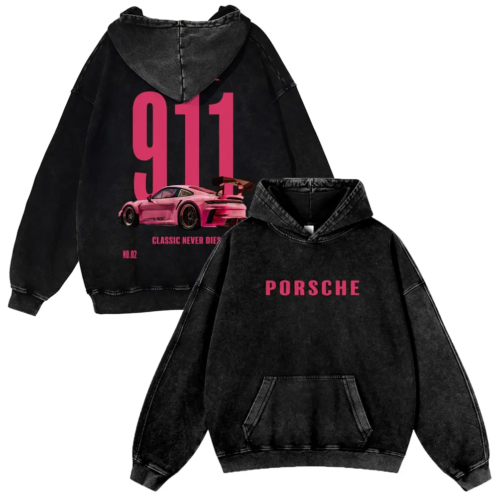 Unisex Vintage Washed Chic Graphic Hoodie - Regular/Plus Size Soft Thick Cotton Blend Long Sleeve Pullover Tops, Basics Sweatshirts for Casual Streetwear Spring Outfits
