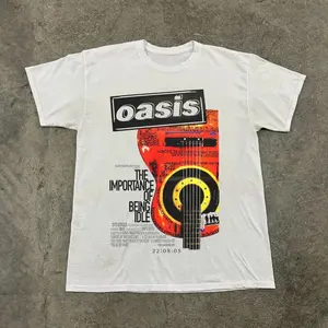 Oasis The Importance Of Being Idle Guitar Unisex Black T-Shirt, Size S-5XL
