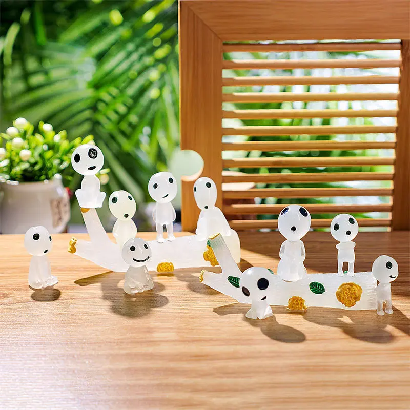 Glow-In-Dark Tree Elves Fairy Figurines, 10pcs Miniature Decorations for Garden, Aquarium, Dollhouse, Potted Plants, Garden Accessories, Garden Sculptures Statues, Decorative Sculptures, Decoration Figure, Decoration Items