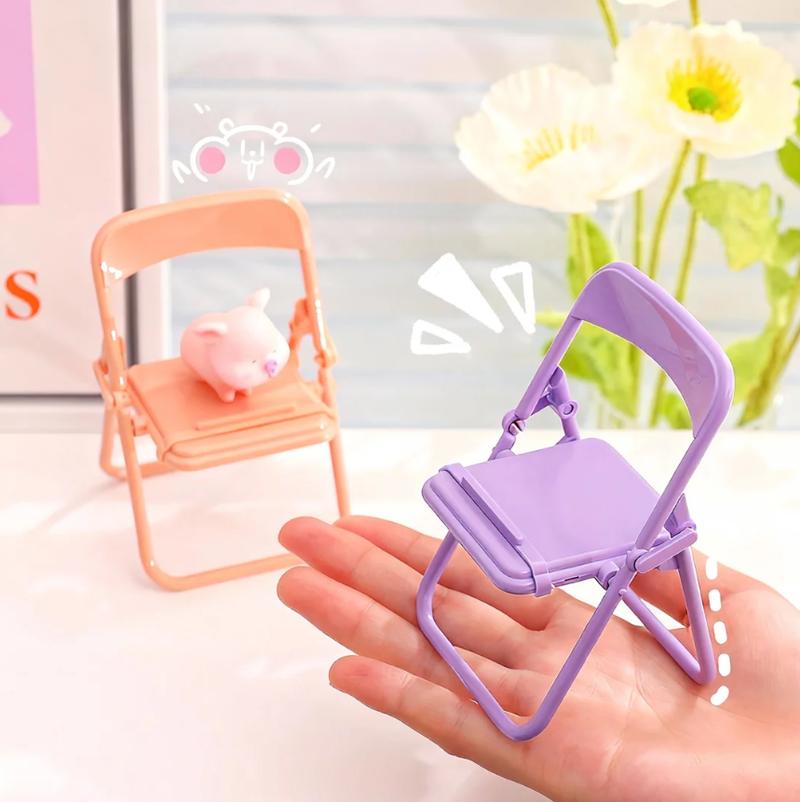 MUNBYN  Foldable Chair Cell Phone Stand-1PCS Desktop Multifunction Mobile Phone Holder Lazy Phone Stand Mount Folding Cellphone