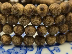 【Shine You】Wild Agarwood Bracelet - Genuine Tarakan 99 Sinking Grade, Single Bead Size 0.6cm ~ 108 Beads ~ 16g, Rich in Oil Content