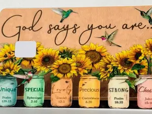 Sunflower Bible Verse Card Skin – Faith-Inspired Debit & Credit Card Wrap Handmade Gifts Diy Sticker Paper Diy Decal Film Diy Card Set