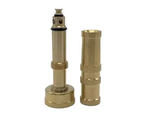 2Pack Solid Brass Garden Spray Nozzle 4" Adjustable Twist Water Hose USA Stock