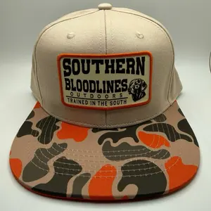 Southern Bloodlines Patch Hat - Natural/Orange Camo Color