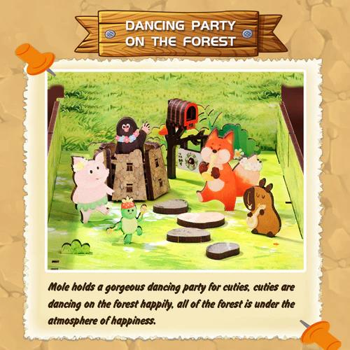 CUTEBEE DIY 3D Book Nook Kit Mole’s Apartment – Miniature Wooden Animal Apartment Dollhouse, Handmade Tiny House Bookshelf Insert with LED Light | Holiday, Christmas and Black Friday Gift