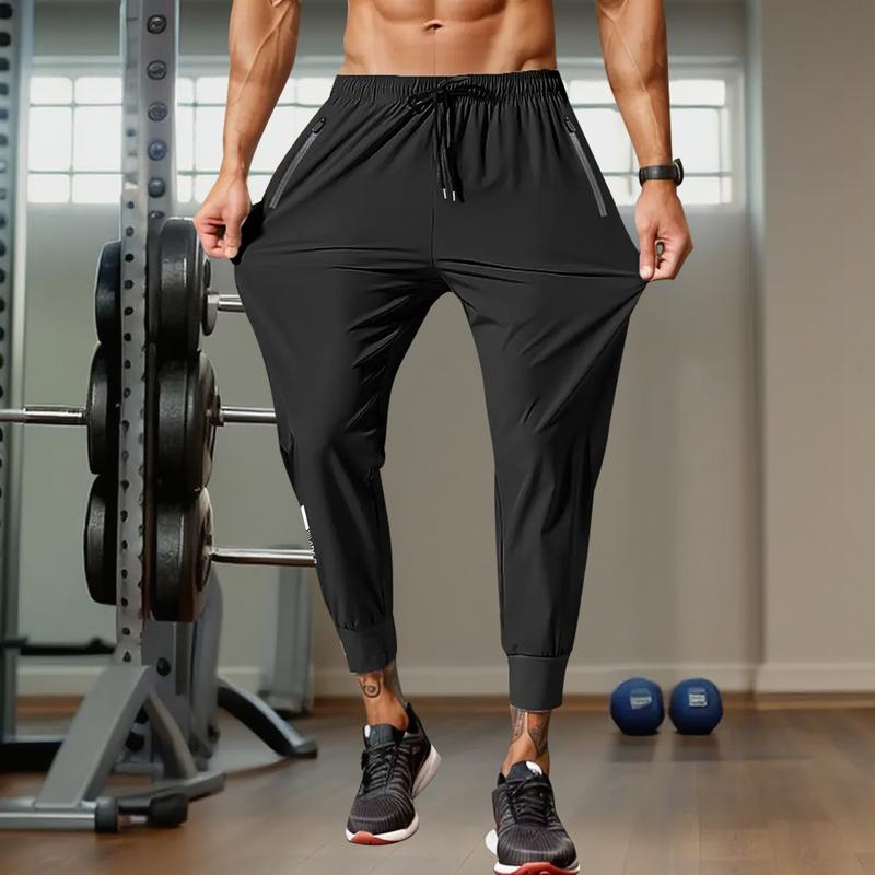Men's 3 pack joggers ideal for running, hiking, winter sports & outdoor workouts; zippered sweatpants, men's all season pants, loose fit lounge pants, casual slow run trousers