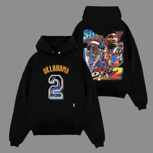 Shai Gilgeous-Alexander SGA 2 Bootleg For Thunder Nation Premium Cotton Hoodie Sweatshirt T-Shirt (Made In US), SGA Hoop Fans Shirt, Game Day Outfits, Gift For Basketball Fans, Basketball Graphic Tee Hoodie