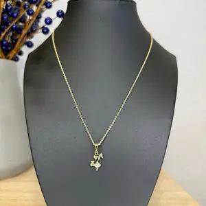 Gold-Plated Necklace with Adorable Girl Charm for Everyday Wear
