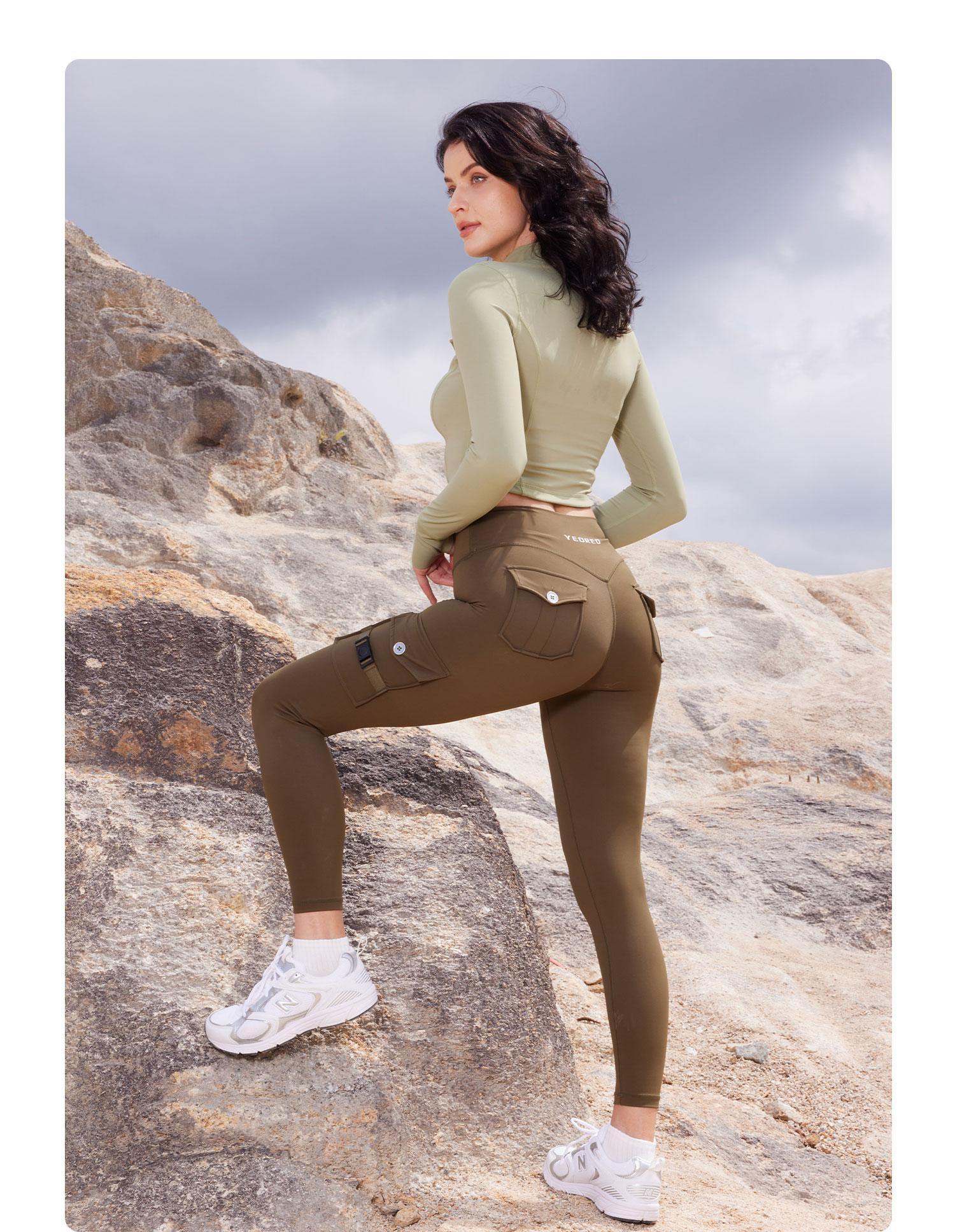 YEOREO CoreFlex Workout Cargo Leggings with Pockets for Women Hidden Scrunch Butt Lifting Leggings Gym Yoga Pants SpringStatements