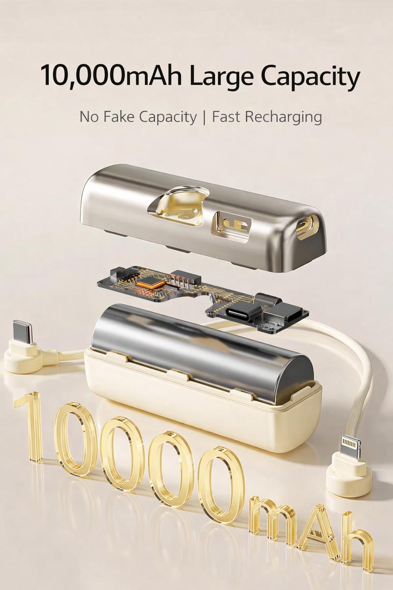 Lzaitai Portable Charger Nano Power Bank with Built-in USB C Connector lightning Connector 5000/10000mAh Portable Charger 22.5W, for iPhone 17/16/15 Series, Samsung S22/23/24 Series, iPad Pro/Air, AirPods, and More Lzaitai Portable Charger Nano Power Bank with Built-in USB C Connector lightning Connector 5000/10000mAh Portable Charger 22.5W, for iPhone 17/16/15 Series, Samsung S22/23/24 Series, iPad Pro/Air, AirPods, and More