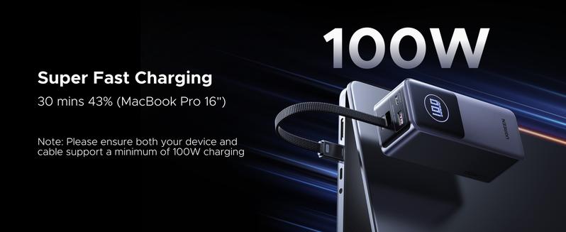 [LIVE ONLY]UGREEN Nexode Power Bank 20000mAh 165W with Built-in Retractable USB C Cable Laptop Travel Portable Charger, 100W Input, Fast Charging for MacBook Pro/Air/iPhone 17 16/iPad Pro/Galaxy S25 Ultra/Dell/HP and More,TIKTOKHOLIDAYHAUL
