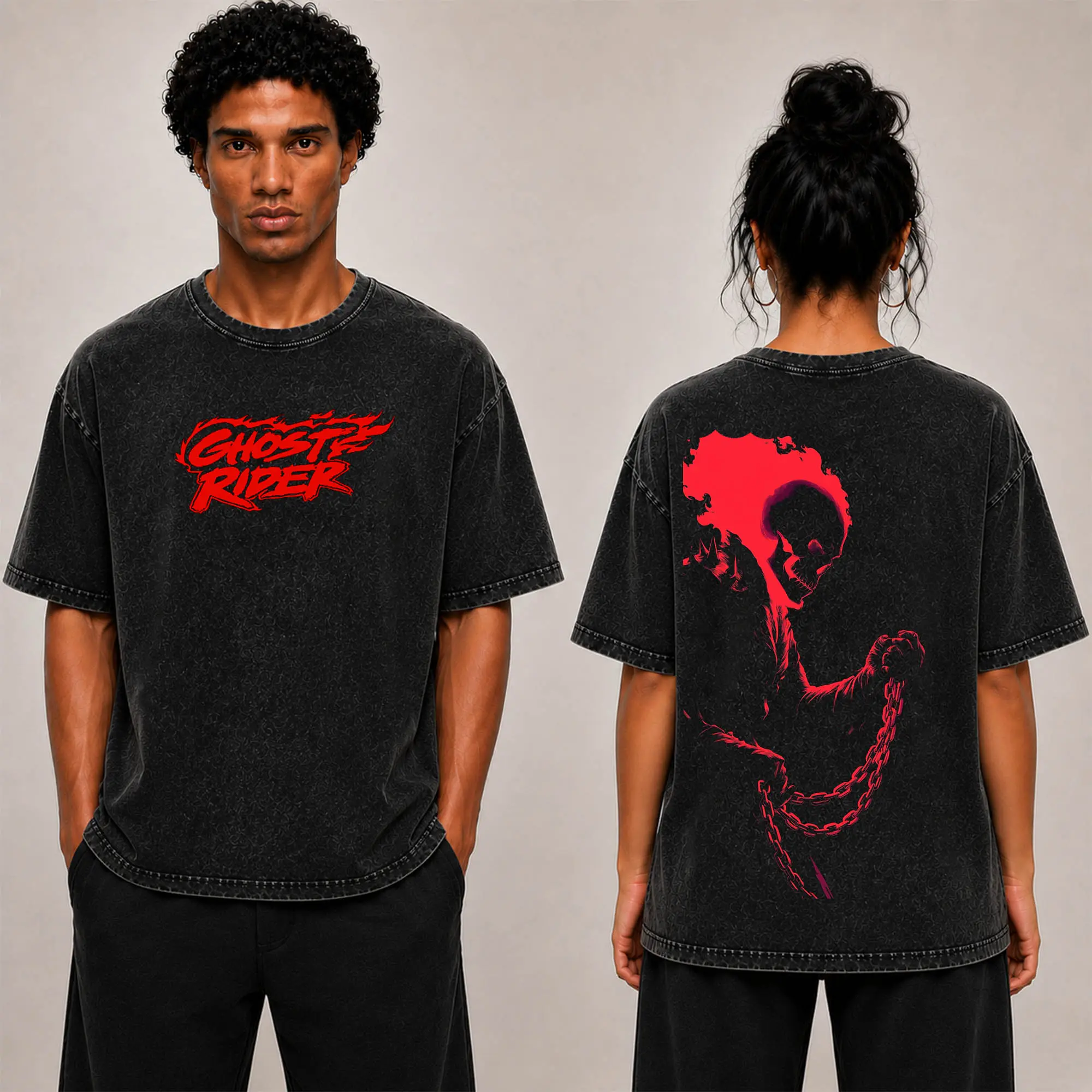 Vintage Ghost Rider 2 Graphic T-shirt, Drippy Outfits, Drippy Clothing, Retro Shirt, Menswear Streetwear, Unisex, Crewneck Cotton Hoodie, Sweatshirt