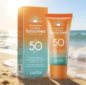 SPF50+ PA+++ Sunscreen - Waterproof UV Protection, Lightweight Non-Greasy, Suitable for Daily & Outdoor Use, Long-Lasting Sun Defense, Dual Sun Protection, Anti-Light-Aging Formula - Facial, Skin Repair