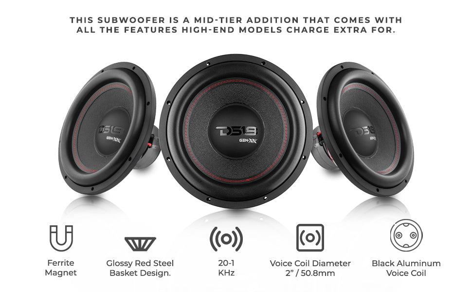 GEN-XX 15" High Excursion Subwoofer Double Stacked Magnets 600 Watts Rms DVC  4-Ohm (GEN-XX15.4DHE)