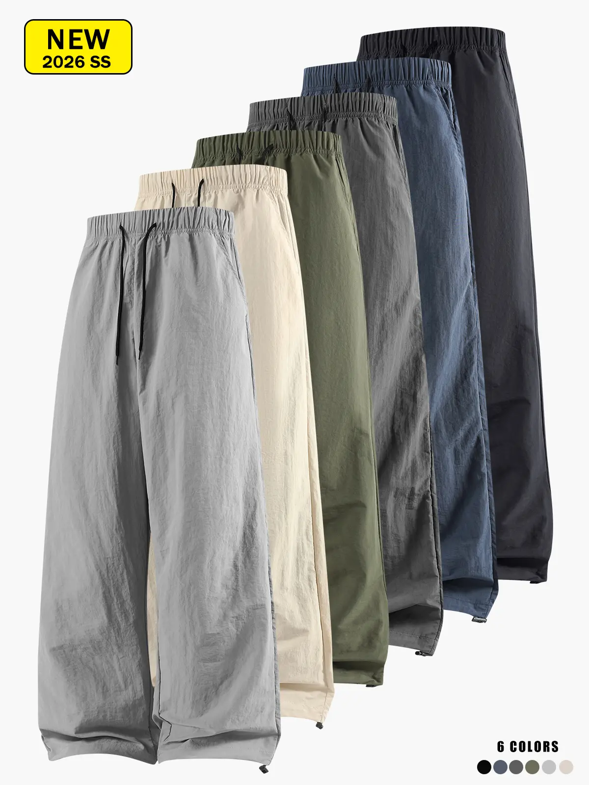 Men’s outdoor casual straight-leg pants for spring and autumn, thickened loose fit, skin-friendly and comfortable