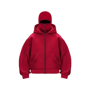 Hoodie with built-in zipper - Black polyester long sleeved men's sports shirt, suitable for autumn and winter sports and casual wear