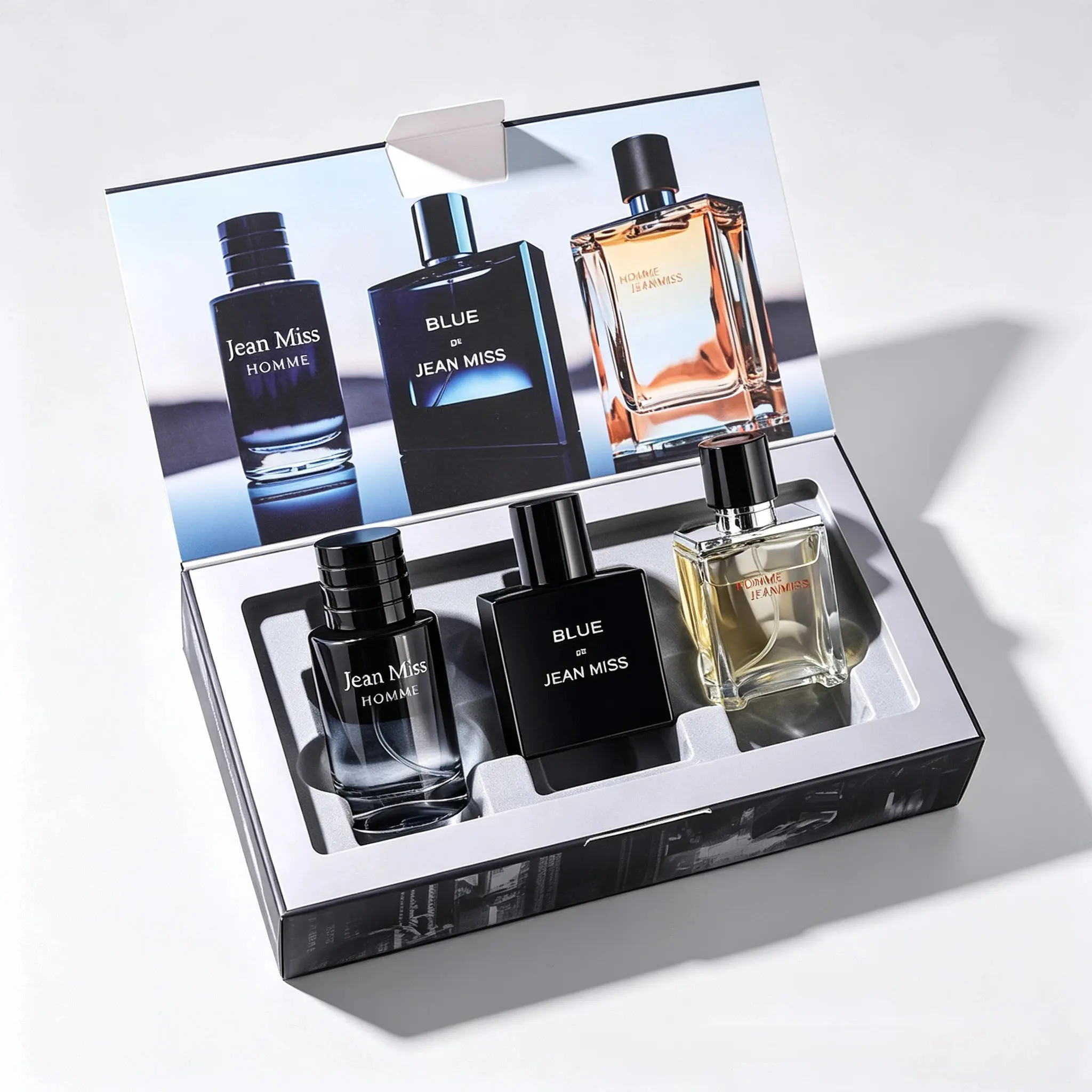 JEAN MISS Perfume Gift Set, 3 Bottles 30ml Eau de Parfum Mini Fragrance for Men & Women, Long Lasting Daily Summer Scent, Woody Aquatic Spicy Lemon Musk Honey Oud Scents, Unisex Cologne Ideal Gift for Couples, Dates, Gatherings & Daily Wear liquid