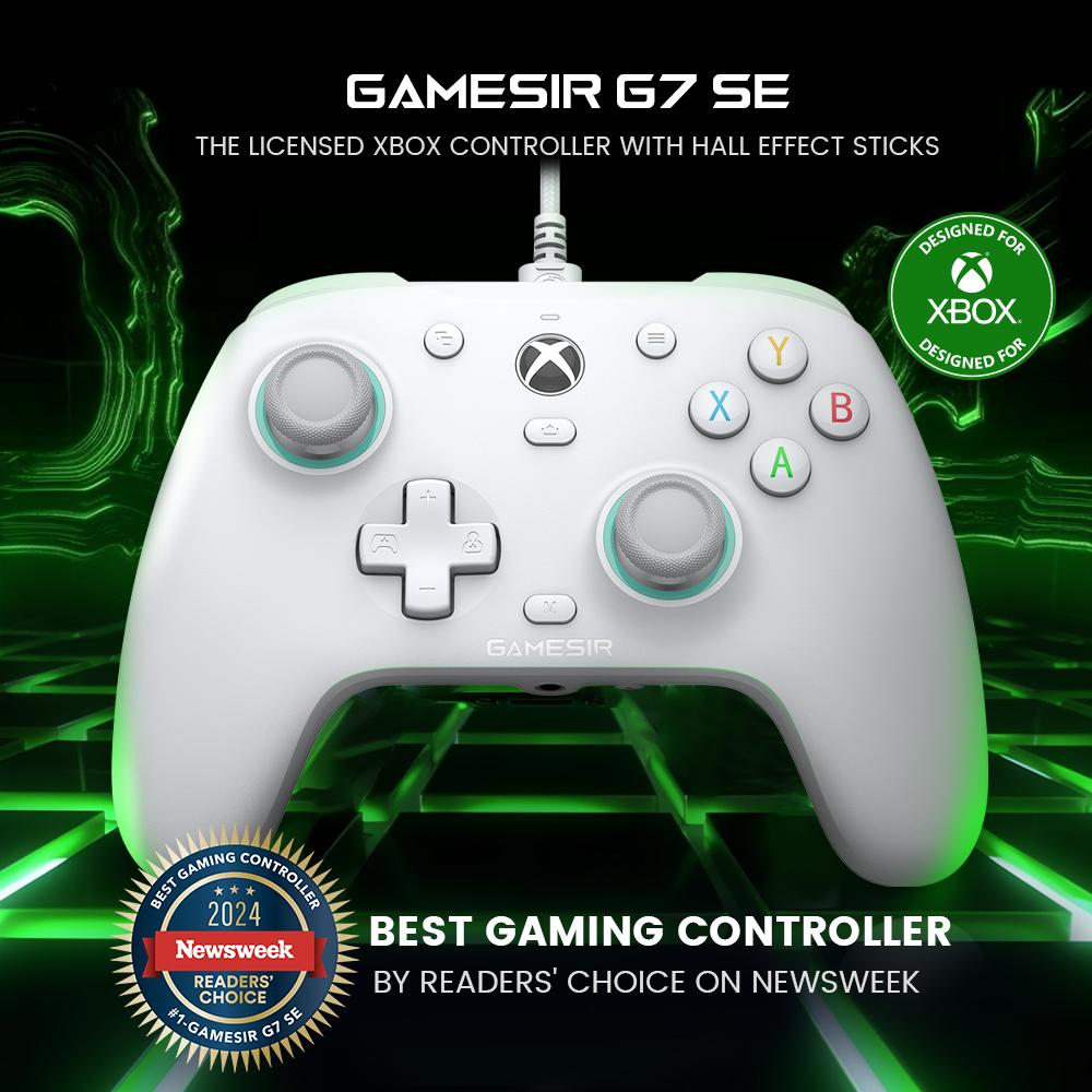 GameSir G7 SE Wired Controller for Xbox Series X|S, Xbox One & Windows 10/11, Plug and Play Gaming Gamepad with Hall Effect Joysticks/Hall Trigger, 3.5mm Audio Jack GameSir G7 SE Wired Controller for Xbox Series X|S, Xbox One & Windows 10/11, Plug and Play Gaming Gamepad with Hall Effect Joysticks/Hall Trigger, 3.5mm Audio Jack