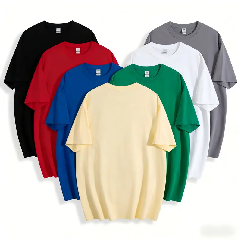 Men's Oversized 100% Heavy Cotton Short-Sleeve Graphic T-Shirt - Breathable, Loose-Fitting Retro Streetwear, Heat-Printed Wave Design, Aesthetics, Round Neck, Sensitive Skin-Friendly, Machine Washable, All-Seasons Casual Menswear Top