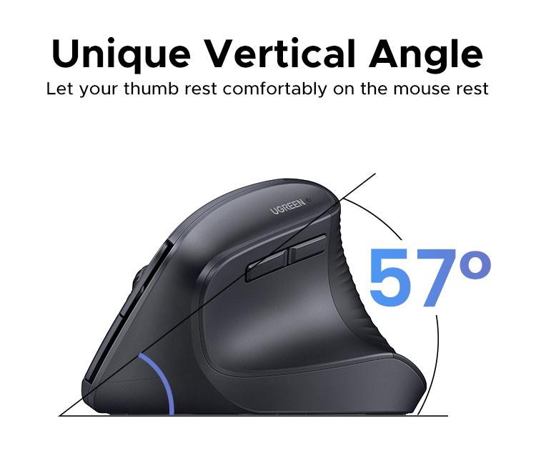 UGREEN Vertical Mouse Bluetooth 5.0 & 2.4G Wireless Ergonomic Mouse with 5 Buttons, 4000 DPI, Balck & Pink Ergonomic Mouse Compatible with PC/Laptop，Only 2.4G Model(Bluetooth not supported),TikTokShopBlackFriday ,Tiktokshopstockup