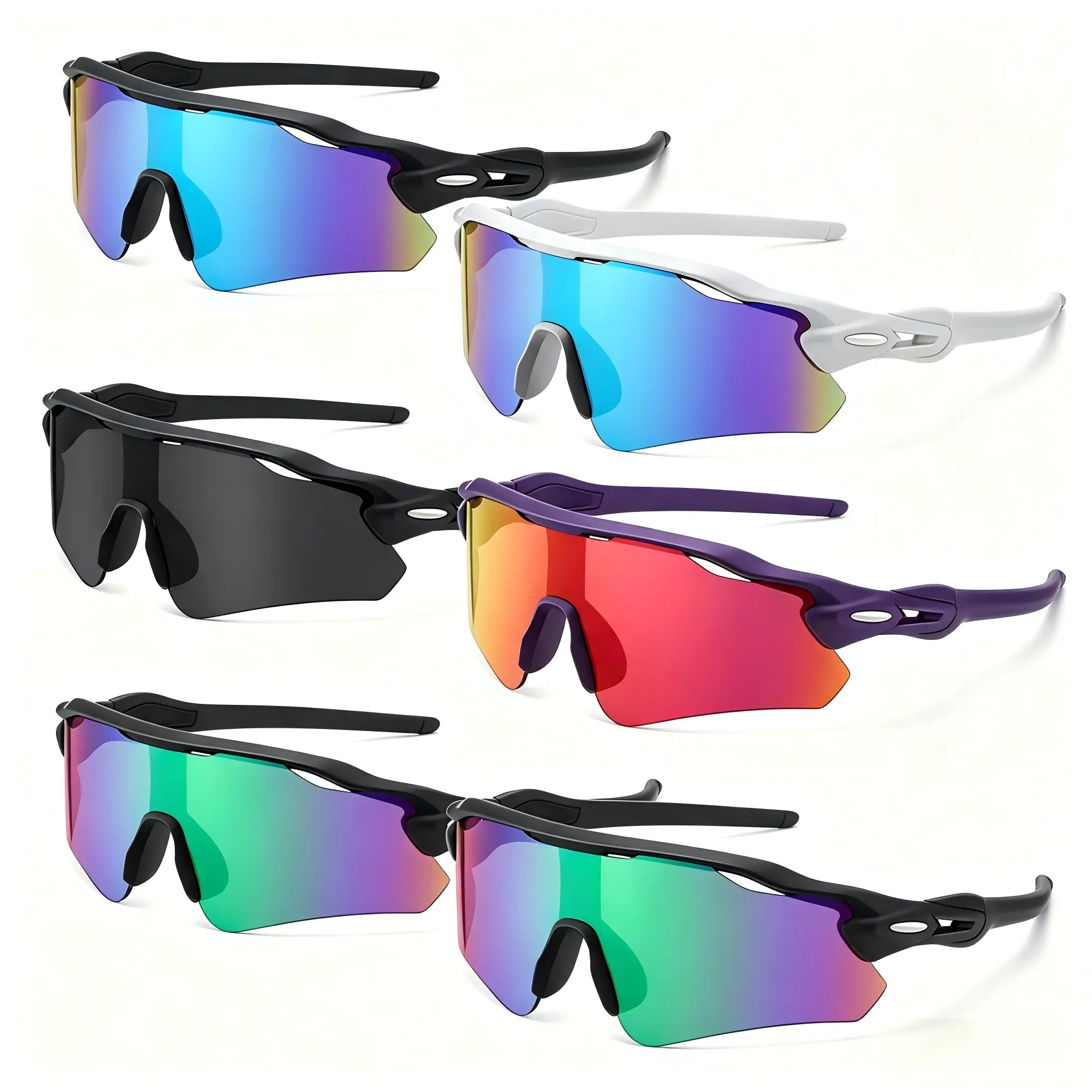 Men's Polarized Sports Sunglasses - Anti-Glare TAC Lenses, Colorful Coating, TR90 Frame, Ideal for Cycling, Driving, Men's Sunglasses