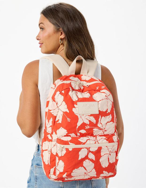ALOHA COLLECTION ALOHA COLLETION Keep It Light Salina Backpack, Red Combo