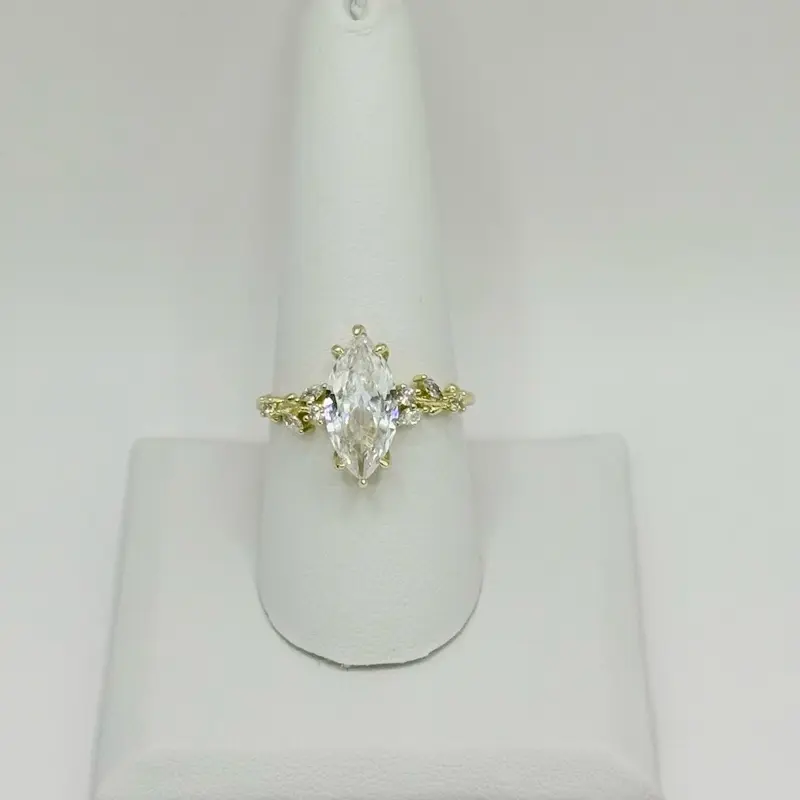 Gold Plated-Dimond Style Cz Ring Available Sizes