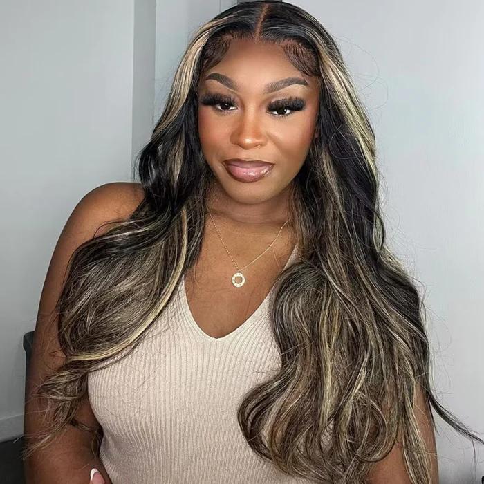 P1B/27 13x6 13x4 Highlight Blonde Body Wave Lace Frontal Wigs Human Hair Honey Blonde Colored 5x5 Lace Closure Glueless Wigs Human Hair Pre Plucked for Women with Baby Hair SpringStatements