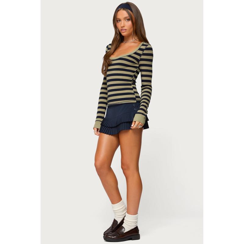 Rainey Striped Long Sleeve Top