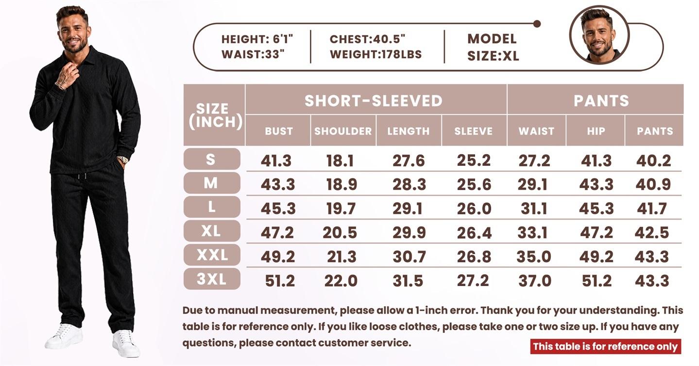 Trending Men’s Polo & Shorts Set, Jacquard Texture Summer Outfit, Lightweight Breathable Sport Set, Streetwear Matching Set