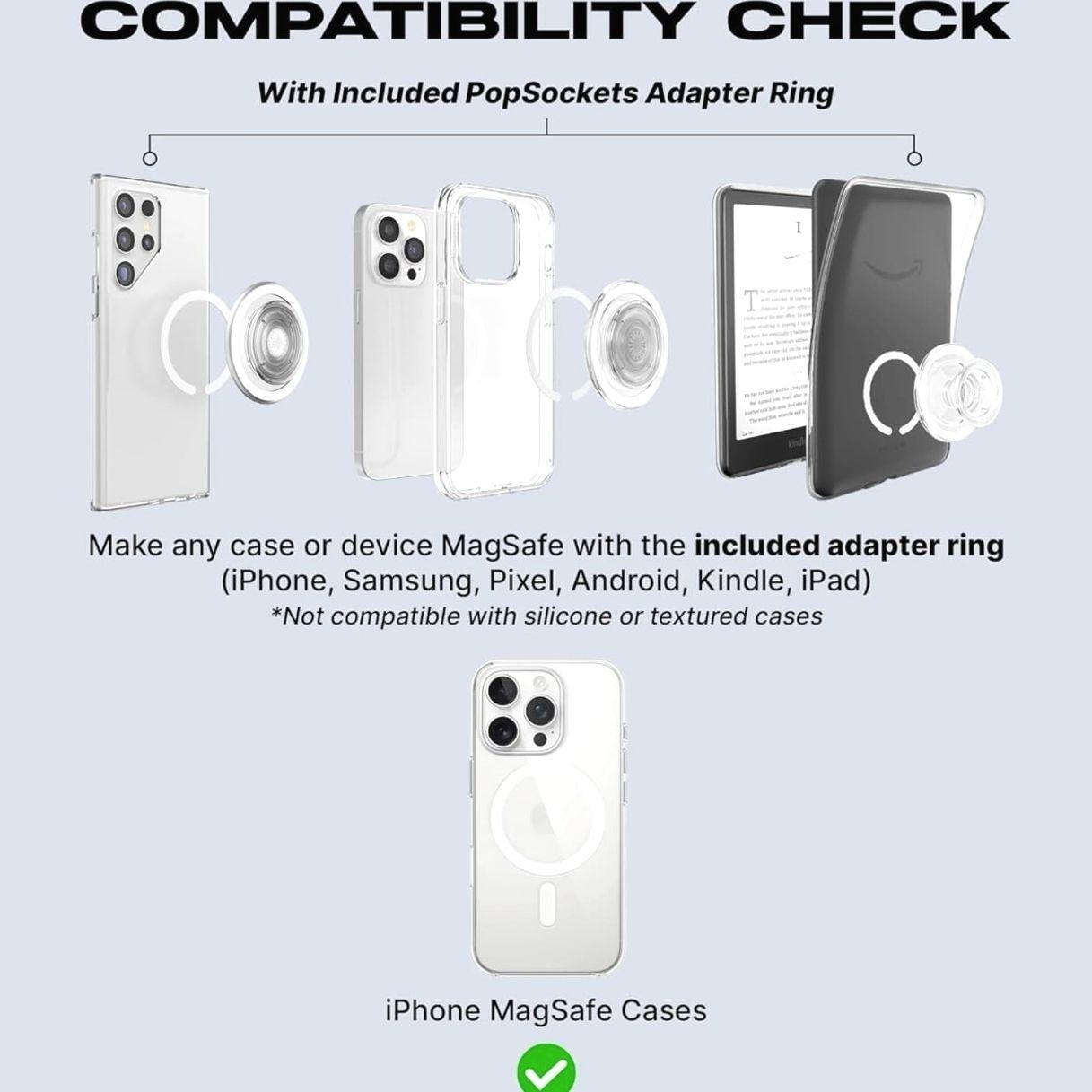 Hot Girls Read Phone Grip Kindle Accessories, Reader Accessory, Girlie Black Grip magnetic mount