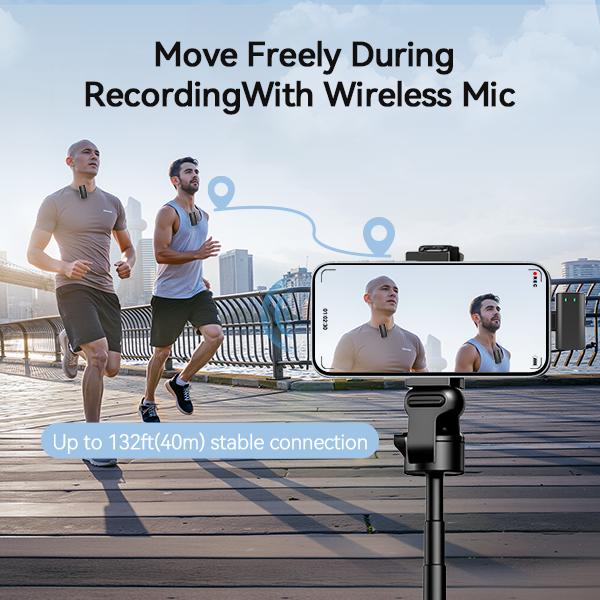 Holiday Haul Wireless Lavalier Mic with AI Denoising & One-Click ，support for iPhone  Android with charging case audio smartphone audio smartphone,For content creators