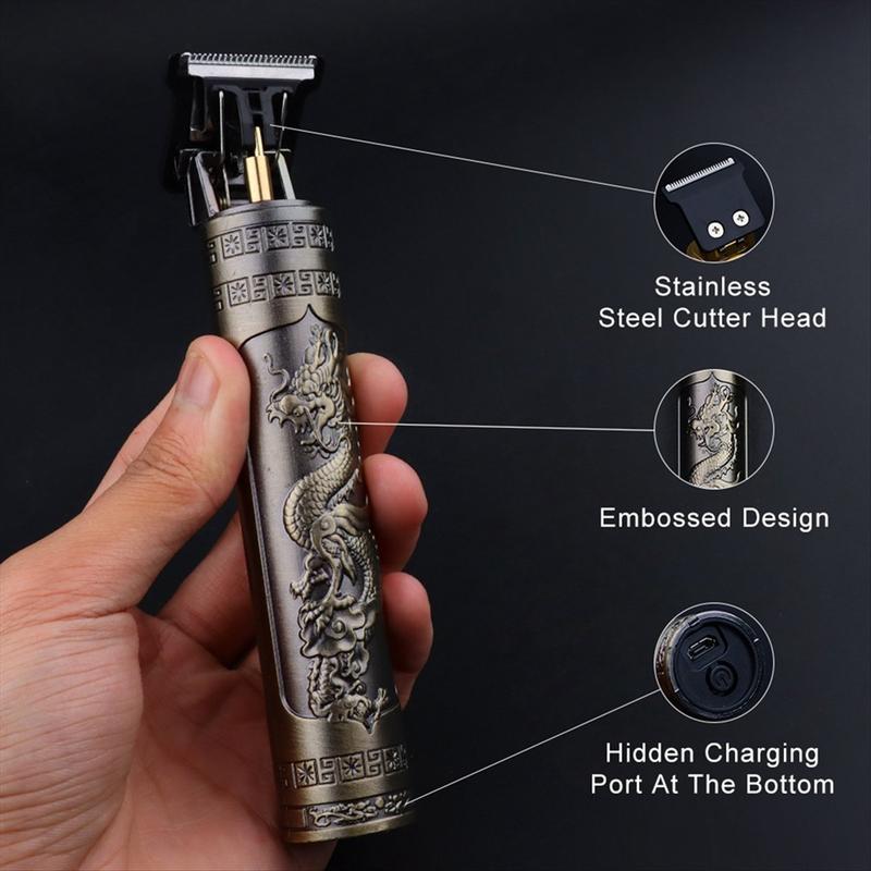 Haircut Razor for Men Recharge Shaver Adult Electric Vintage Clipper Razor Home USB Charging Barber Shop B