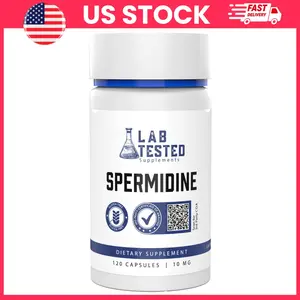 Spermidine 3HCL Supplement Capsules 10mg | Spermidine Trihydrochloride Dietary Supplement, Third-Party Tested Capsules | Clean Ingredient Adult Supplement, Non-GMO Capsule Formula with COA Lot Testing, 120 Count Bottle | adult capsule