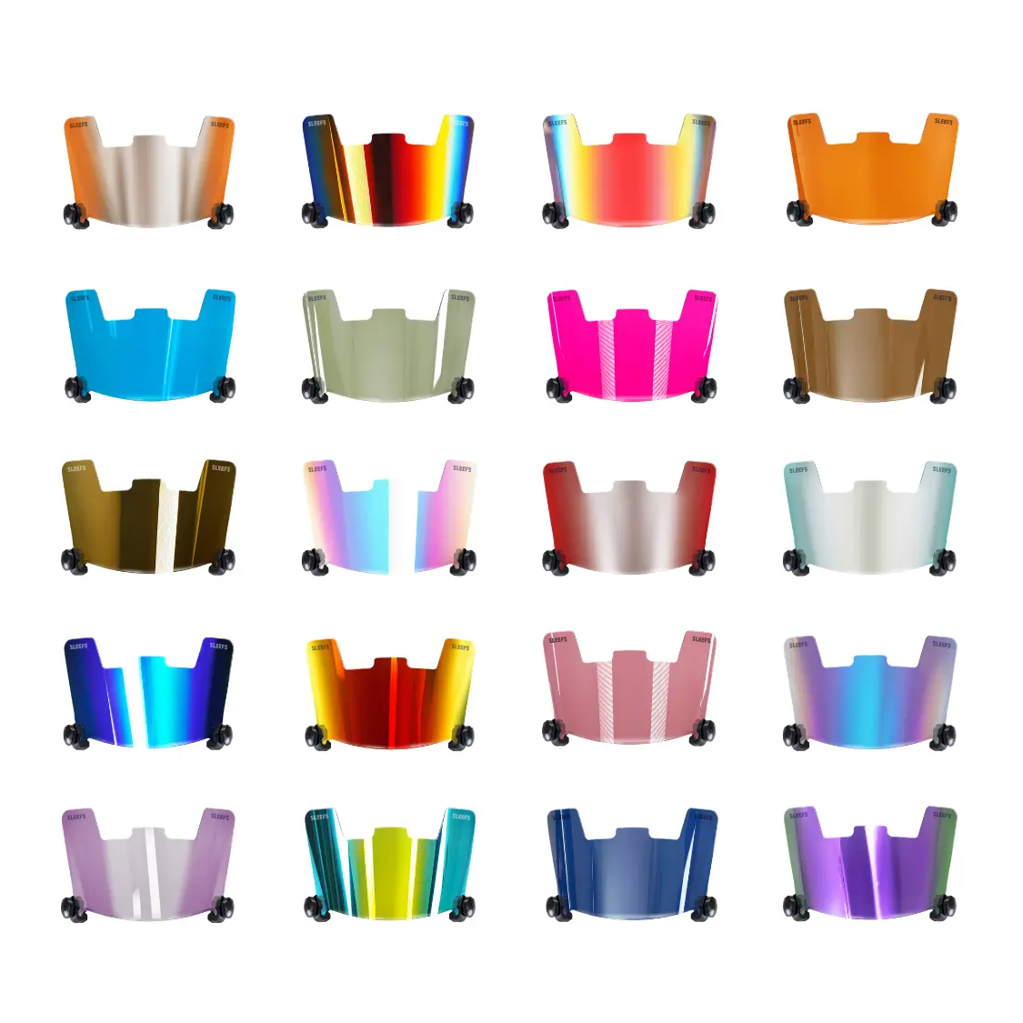 SLEEFS Helmet Eye-Shield Visor - Scratch & Impact Resistant Polycarbonate Visor with UVA UVB Protection for Enhanced Visibility & Style