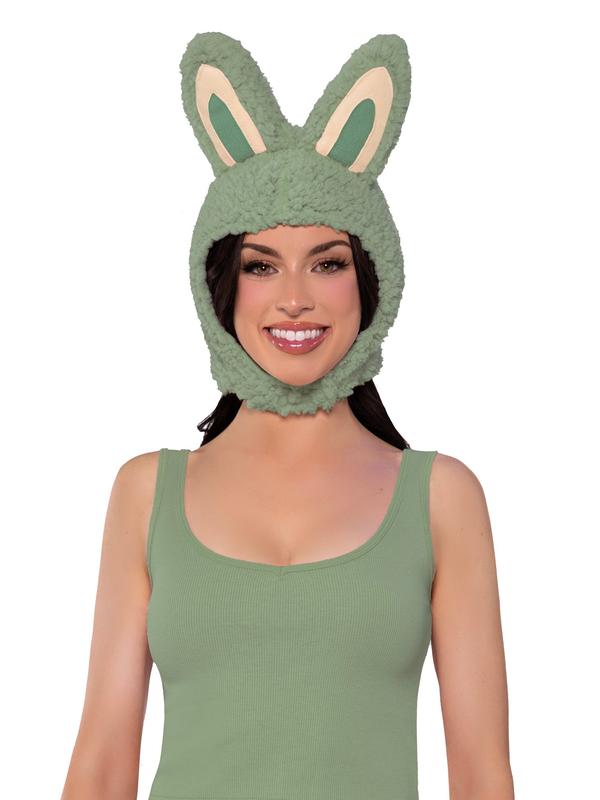 Leg Avenue Little Monster Costume Hood - Lightweight Plush Headwear with Tall Ears & Velcro Closure for Halloween Costumes