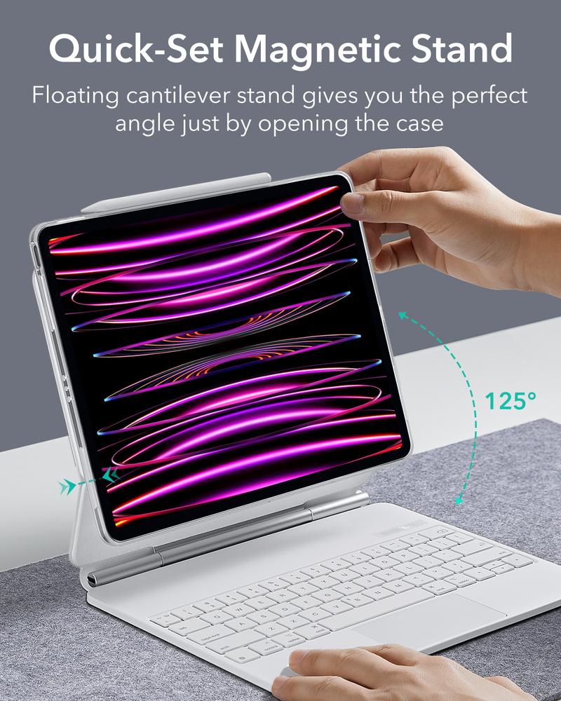 ESR iPad Air 11/13 inch 2025/2024 Case with Keyboard, iPad Pro 11/13 inch 2025/2024 Keyboard Case with Easy-Set Magnetic Stand, Portrait/Raised Modes for iPad Pro 11/12.9/Air 5th/4th Generation Keyboard, with Removable Protective Case ESR iPad Air 11/13 inch 2025/2024 Case with Keyboard, iPad Pro 11/13 inch 2025/2024 Keyboard Case with Easy-Set Magnetic Stand, Portrait/Raised Modes for iPad Pro 11/12.9/Air 5th/4th Generation Keyboard, with Removable Protective Case