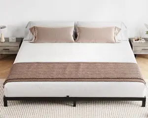 6/8//10/14 Inch Full Bed Frame, High Metal Platform Bed Frames Full Size with Space Under Frame, No Box Spring Needed, Easy Assembly, Heavy Duty