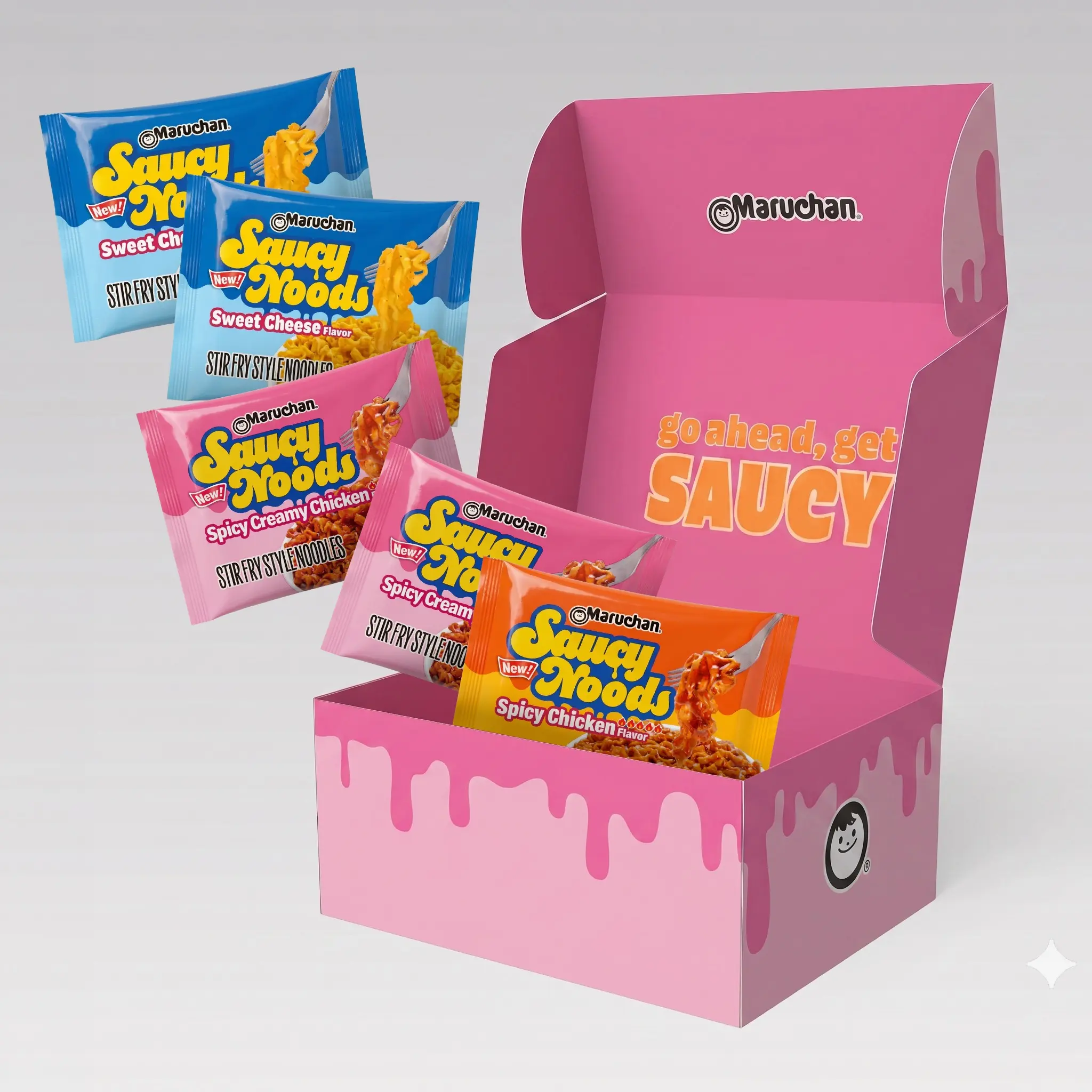 Maruchan Saucy Noods Variety Box | New Flavors, Viral Ramen Hacks
