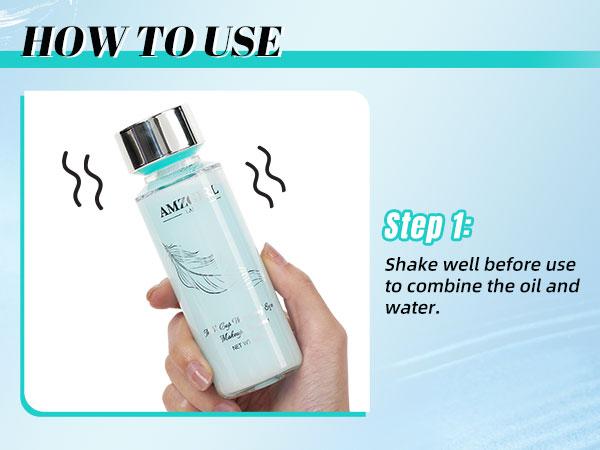 AMZGIRL 2in1 Eye Makeup Remover Water&Oil Cosmetic Lash Remover