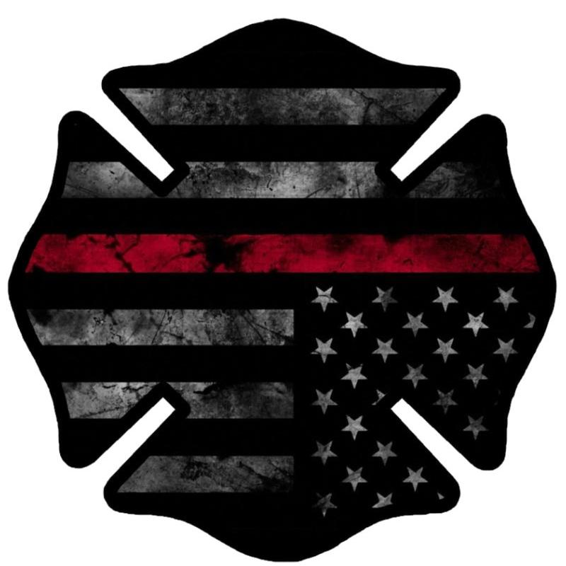Fire Subdued American Flag Sticker "Final Sale" | Firefighter Support Decal | Weatherproof Viny
