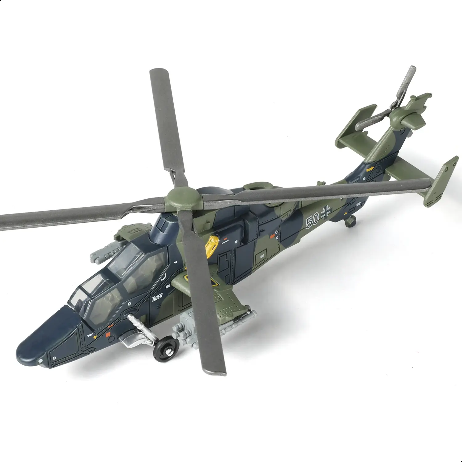 1/72 Scale EC-665 Tiger Interlocking Building Block Aircraft Quick Build Model Kit - 24-Piece Assembly Toy, Collectible, Gift for Aviation Hobbyists, Helicopter Display Item