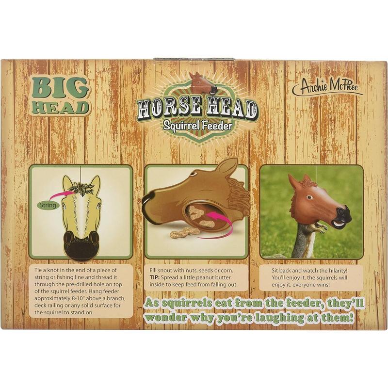 Horse Head Squirrel Feeder - Wildlife Garden Outdoor Home Gift ~ Archie McPhee