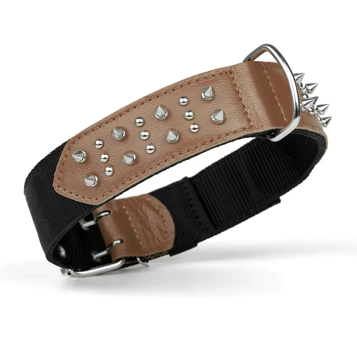 Leather + Nylon Spike Collar Leather + Nylon Spike Collar