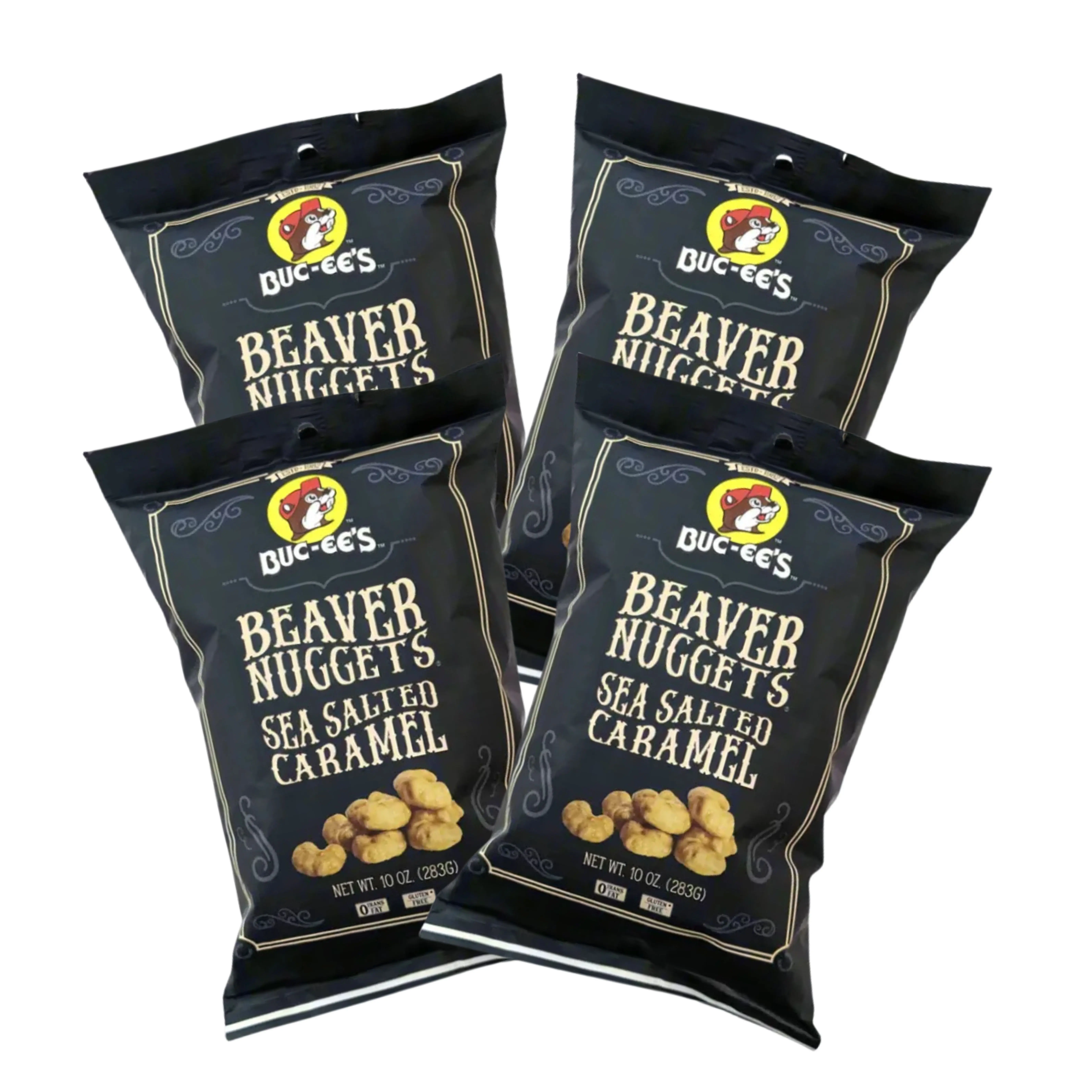 Buc-ee's Beaver Nuggets Sea Salted Caramel Crunch Bites Snack Packs - Golden Crunch, Natural Ingredients, Room-Temp Snacks, Ideal for Sharing & On-the-Go